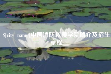 顺德中国消防救援学院简介及招生章程