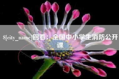 顺德回看：全国中小学生消防公开课