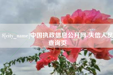 顺德中国执政信息公开网-失信人员查询页