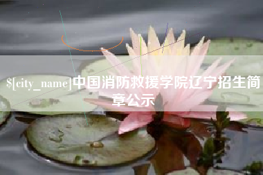 顺德中国消防救援学院辽宁招生简章公示
