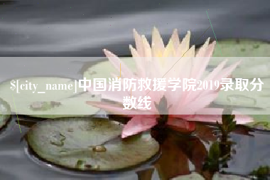 顺德中国消防救援学院2019录取分数线