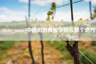 顺德中国消防救援学院在那个地方