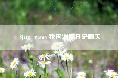 顺德我国消防日是哪天