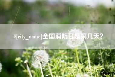 顺德全国消防日是第几天？