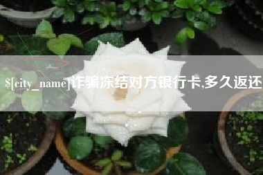 顺德诈骗冻结对方银行卡,多久返还