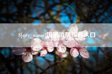 顺德国家消防报名入口