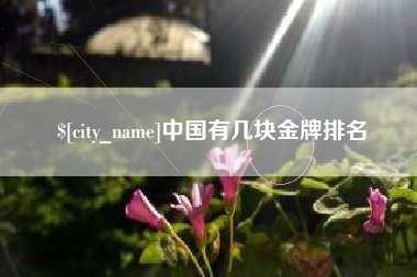 顺德中国有几块金牌排名