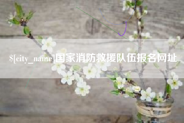 顺德国家消防救援队伍报名网址
