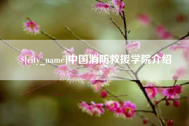 顺德中国消防救援学院介绍