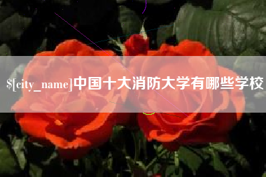 顺德中国十大消防大学有哪些学校