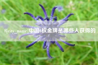 顺德中国6枚金牌是哪些人获得的