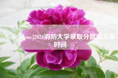 顺德2024消防大学录取分数线公布时间
