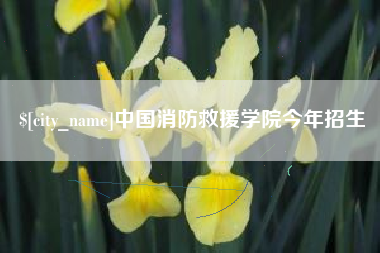 顺德中国消防救援学院今年招生