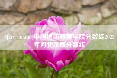 顺德中国消防救援学院分数线2023年河北录取分数线