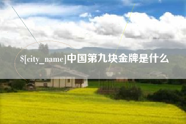顺德中国第九块金牌是什么
