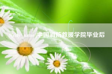 顺德中国消防救援学院毕业后