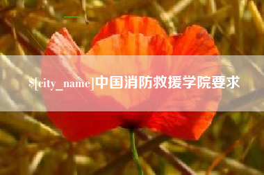 顺德中国消防救援学院要求