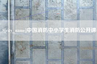 顺德中国消防中小学生消防公开课