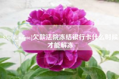 顺德欠款法院冻结银行卡什么时候才能解冻