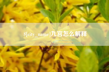 顺德九宫怎么解释