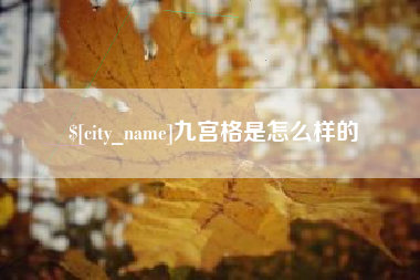 顺德九宫格是怎么样的