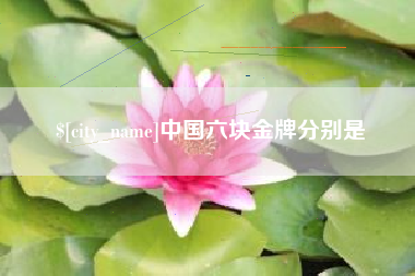 顺德中国六块金牌分别是
